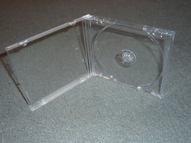 Boitier transparent ouvert